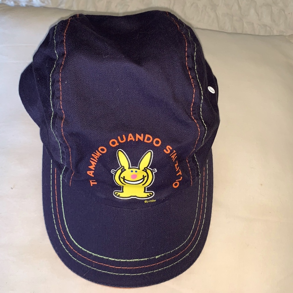 Vintage Y2K Jim Benton kids cap Ti Amiamo Quando Stai Zitto